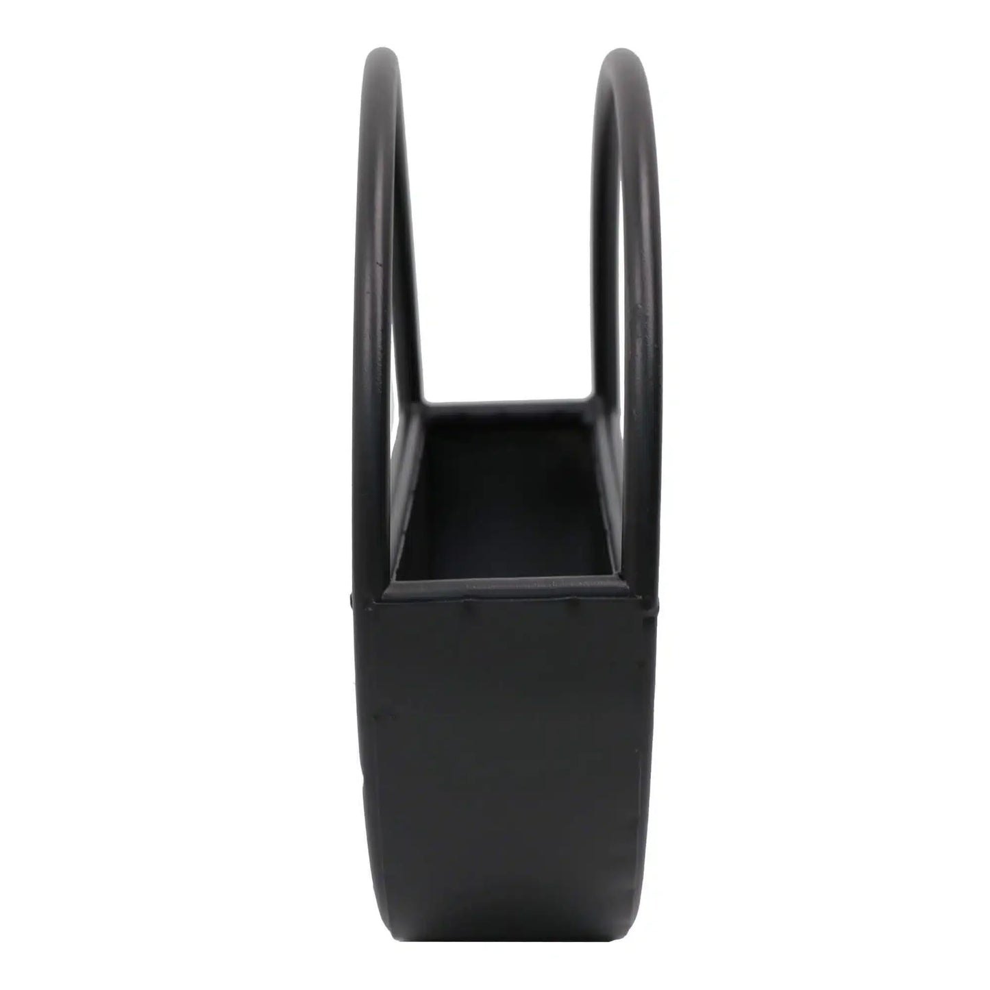 Floating Half Moon Metal Wall Planter – Onyx Black 35cm