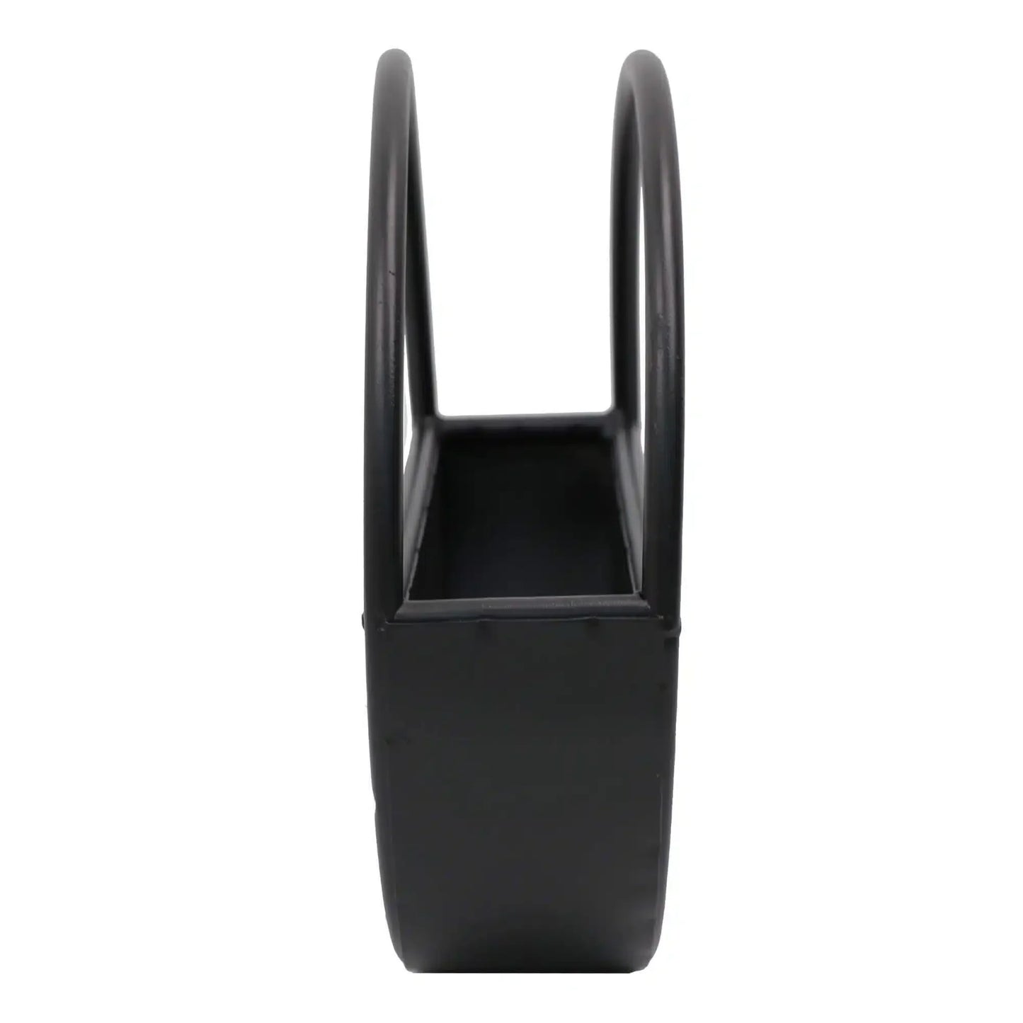 Floating Half Moon Metal Wall Planter – Onyx Black 45cm