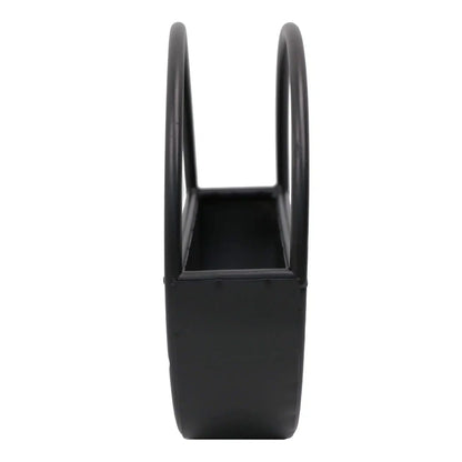 Floating Half Moon Metal Wall Planter – Onyx Black 45cm
