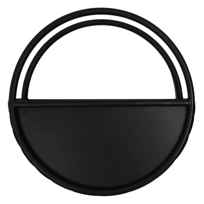 Floating Half Moon Metal Wall Planter – Onyx Black 45cm