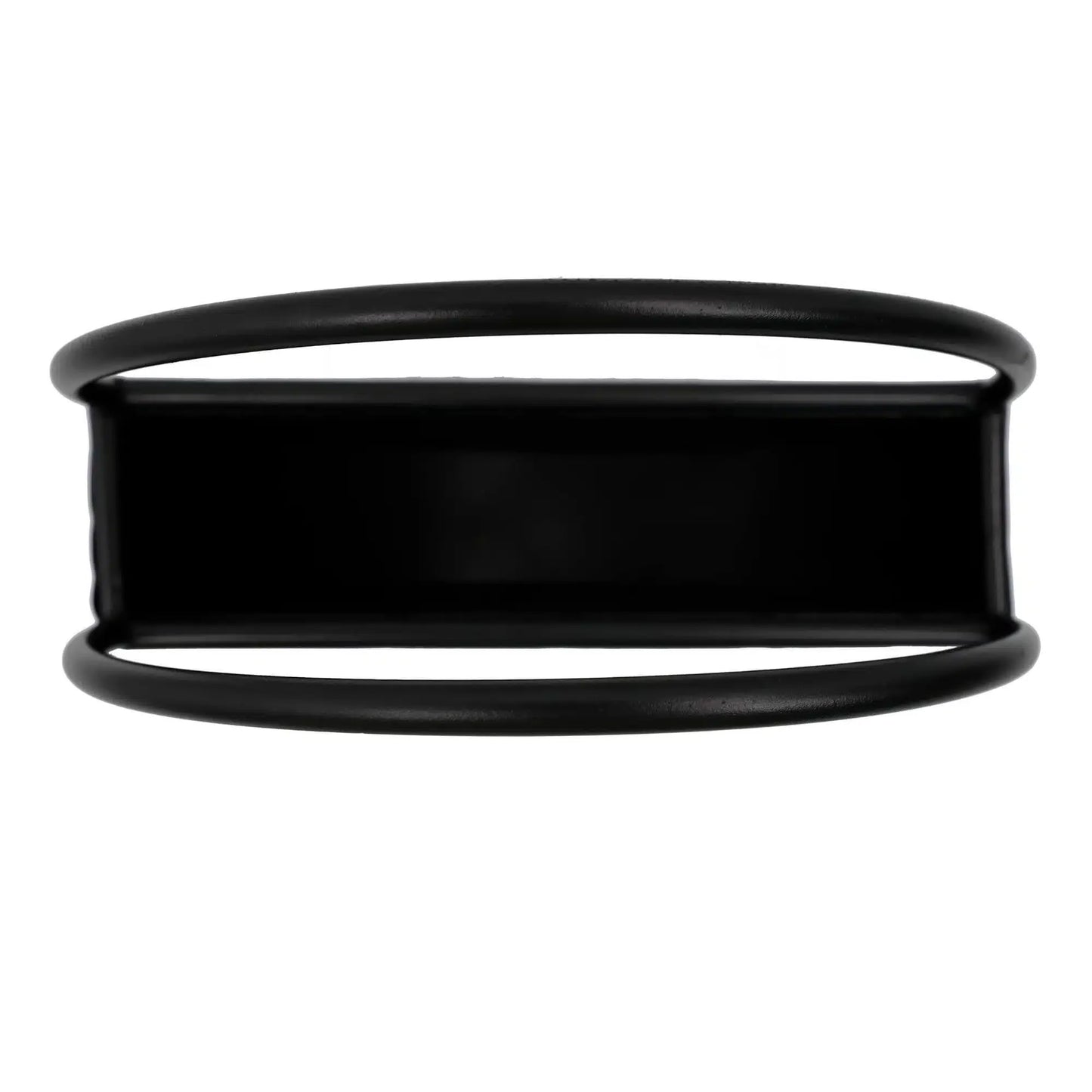Floating Half Moon Metal Wall Planter – Onyx Black 35cm