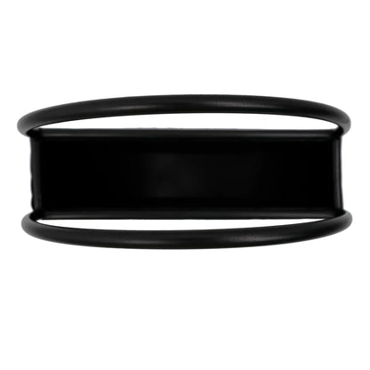 Floating Half Moon Metal Wall Planter – Onyx Black 35cm