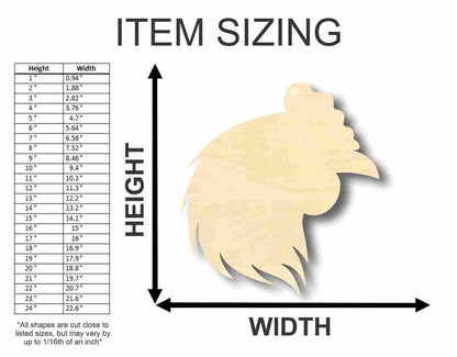 Unfinished Wood Chicken Shape - Farm Animal - Craft - up to 46" DIY
