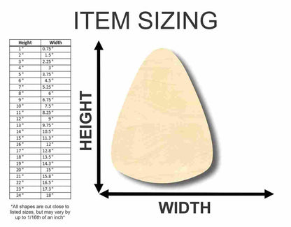 Unfinished Wood Candy Corn Shape - Halloween - Craft - up to 46" DIY