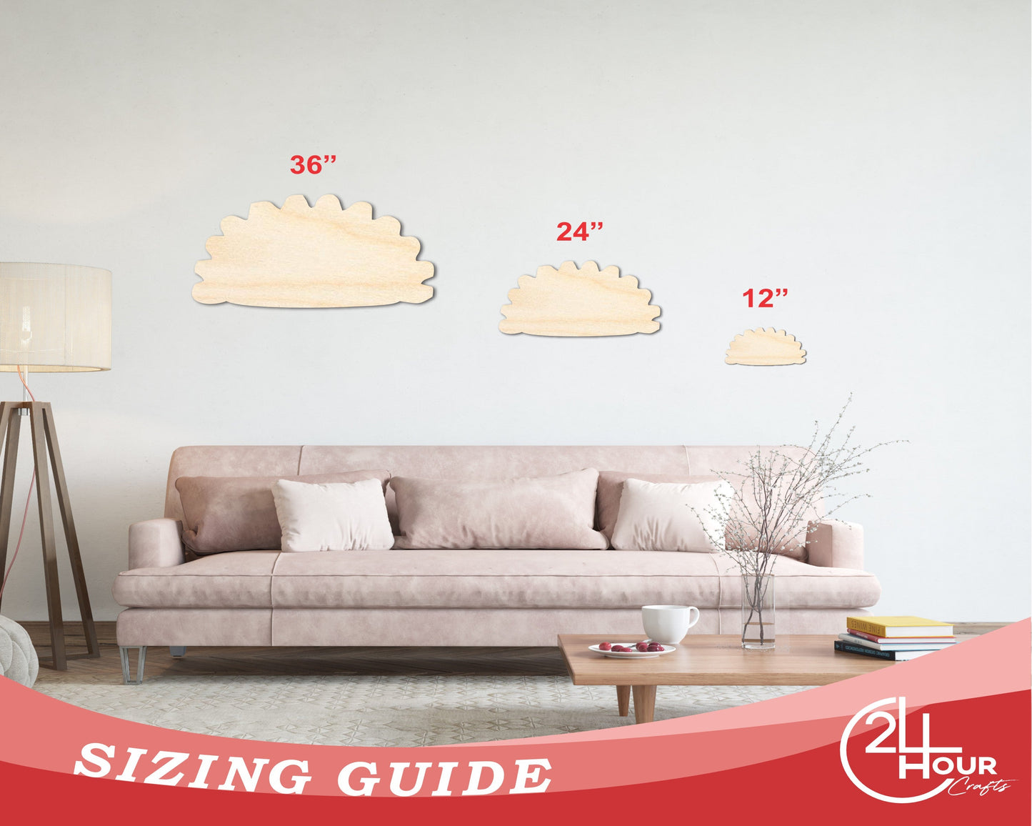 Unfinished Wood Pierogi Silhouette Shape - Craft - up to 46"