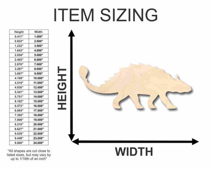 Unfinished Wood Ankylosaurus Shape - Dinosaur - Craft - up to 46" DIY