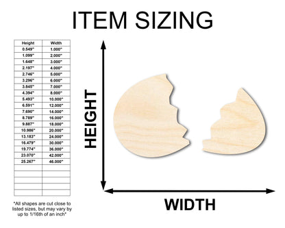 Unfinished Wood Broken Egg Shape - Easter Spring Craft - up to 46" DIY