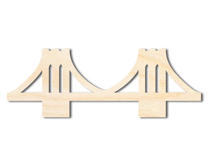Unfinished Wood Bridge Shape | Landmark | Craft Cutout | up to 46" DIY
