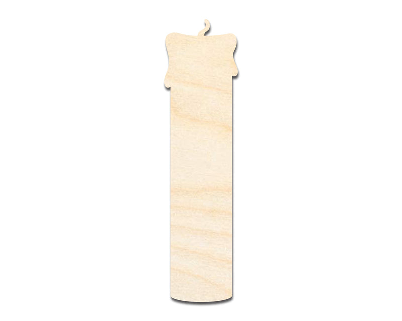 Unfinished Wood Candle Shape - Craft - up to 46"