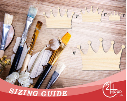 Unfinished Wood Crown Shape | Medieval Pirates | DIY Craft Cutout | up to 46"