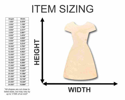 Unfinished Wood Dress Shape - Craft - up to 46" DIY