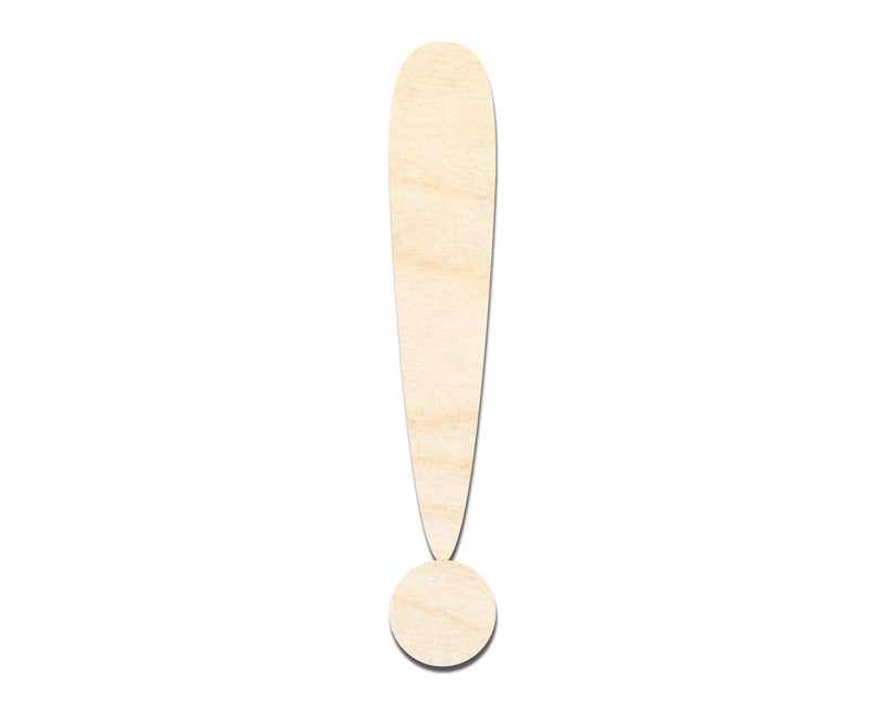 Unfinished Wood Exclamation Point Symbol - Craft - up to 46" DIY