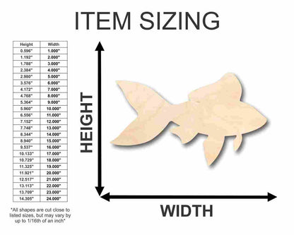 Unfinished Wood Fish Shape - Ocean - Animals - Craft - up to 46" DIY