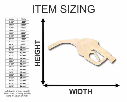 Unfinished Wood Gas Fuel Shape - Craft - up to 46" DIY