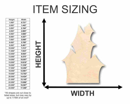 Unfinished Wood Haunted House Shape - Halloween - Craft - up to 46" DIY