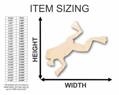 Unfinished Wood Jumping Frog Shape - Animal - Craft - up to 46" DIY