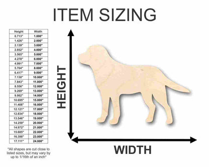 Unfinished Wood Black Golden Labrador Dog Shape - Animal - Pet - Craft - up to 46" DIY