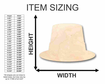 Unfinished Wood Leprechaun Hat Shape - St Patrick's - Craft - up to 46" DIY