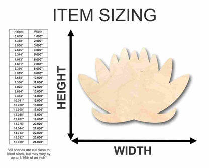 Unfinished Wood Lotus Flower Shape - Spring - Flower - Craft - up to 46" DIY