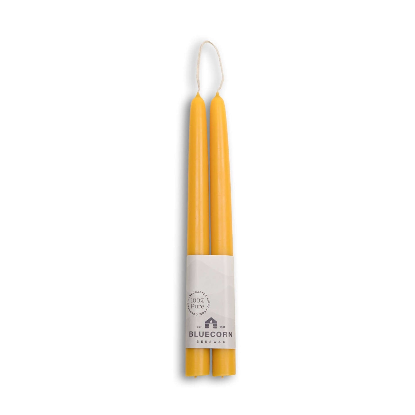 Beeswax Taper Candles - Hand-Dipped - 1 Pair