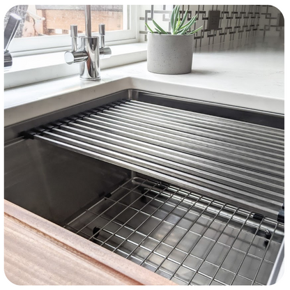 32" Undermount / Drop-In Single Bowl Workstation Kitchen Sink ZH-LD32