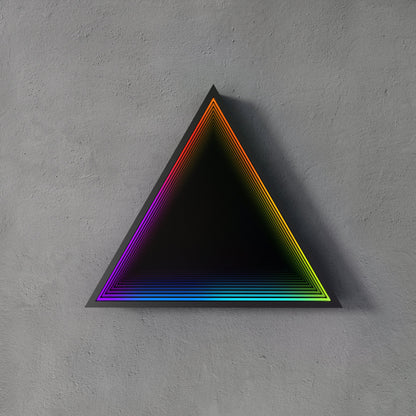 3D Triangle Mirror Light