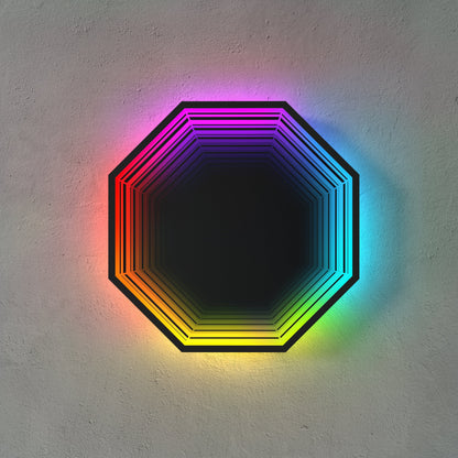 3D Octagon Mirror Light