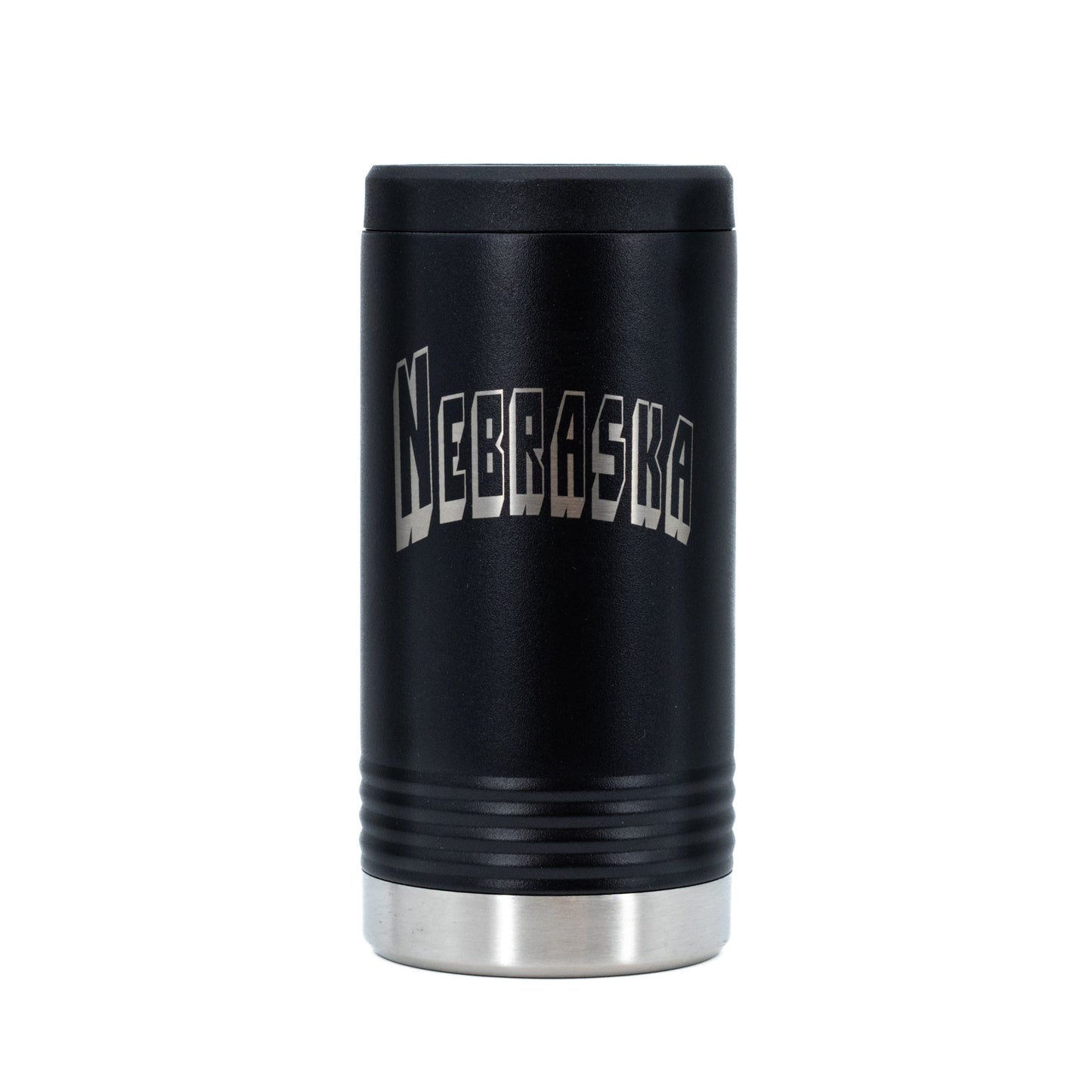Insulated Nebraska Engraved Slim Can Cooler | Multiple Colors | RCK Creations & More