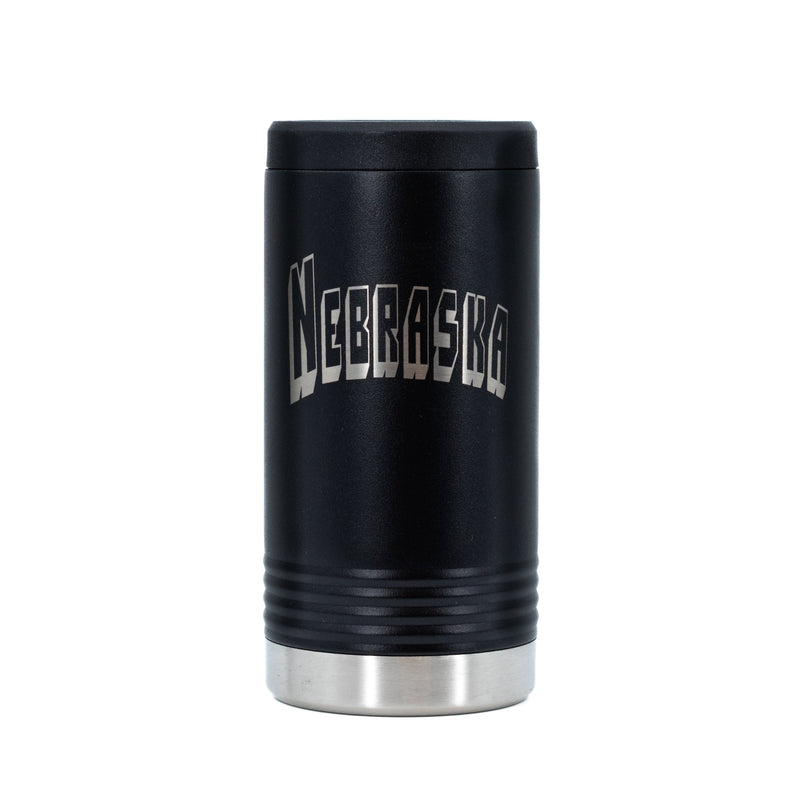 Insulated Nebraska Engraved Slim Can Cooler | Multiple Colors | RCK Creations & More