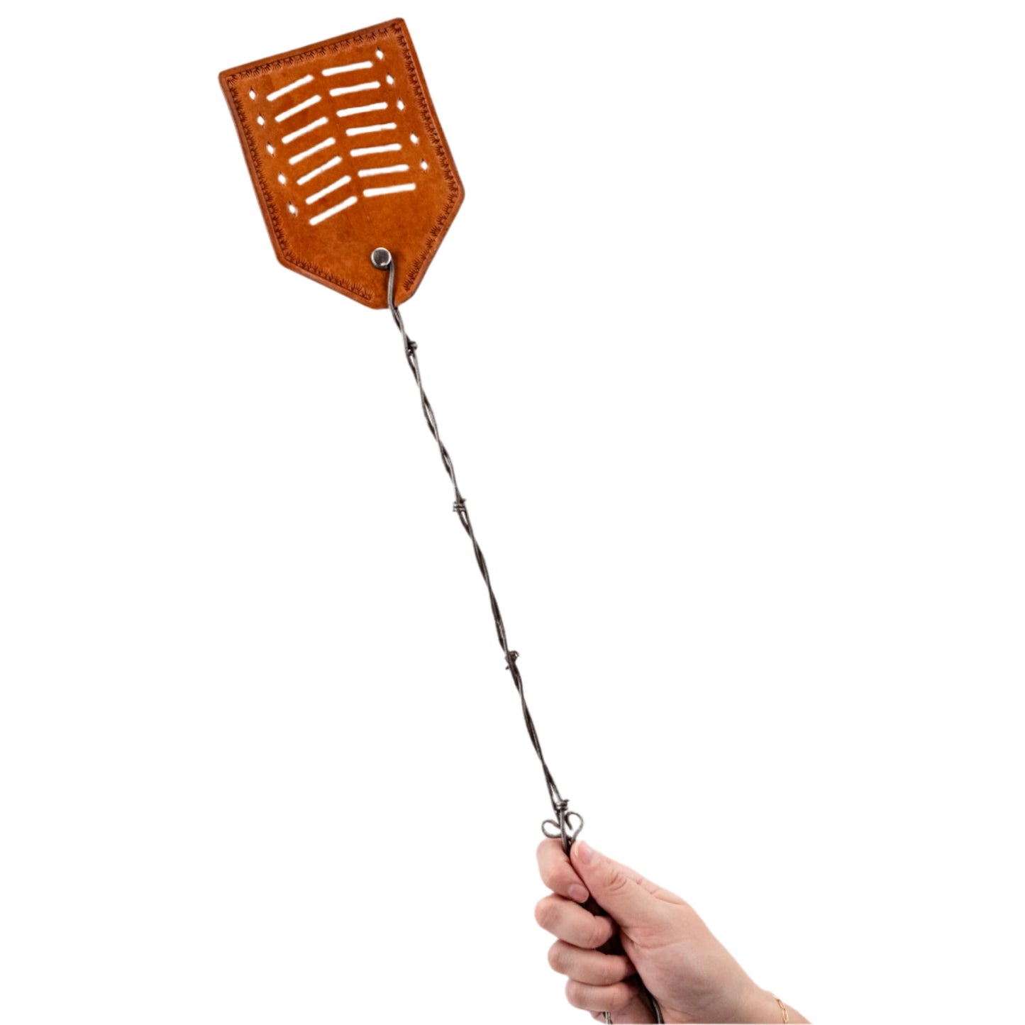 Cowhide & Barbed Wire Fly Swatter | Mill Iron West