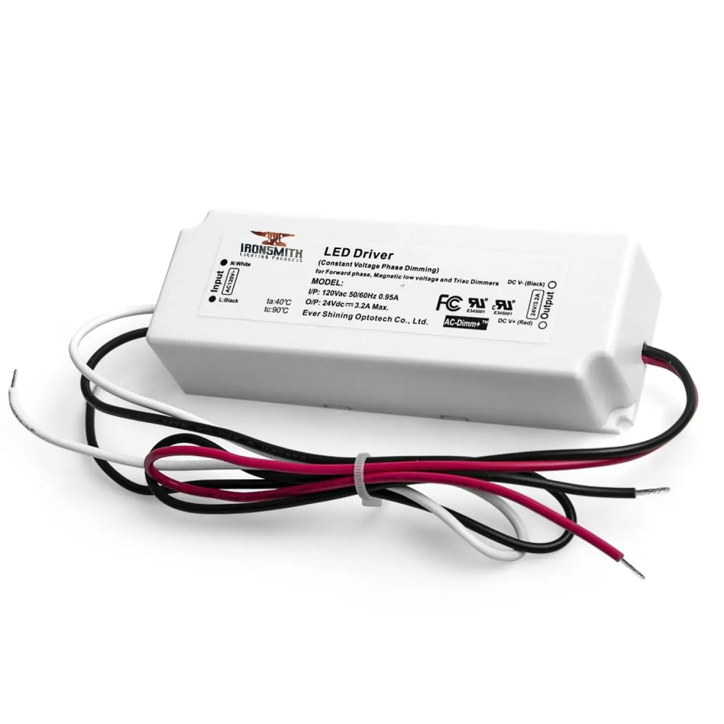 110-277V AC - 24V DC | 12W Constant Voltage LED Driver with Dimming