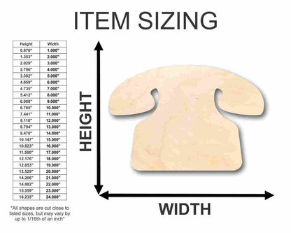 Unfinished Wood Phone Shape - Craft - up to 46" DIY