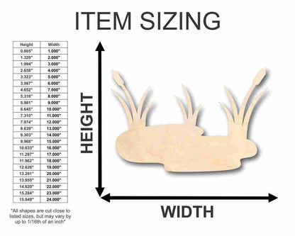 Unfinished Wood Pond Shape - Nature - Craft - up to 46" DIY
