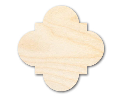 Unfinished Wood Quatrefoil Shape - Craft - up to 46" DIY