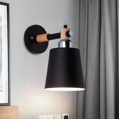 DecorBites™ Nordic Monochrome Rotatable Wall Lamp with Empire Shade, Ideal for Stairs