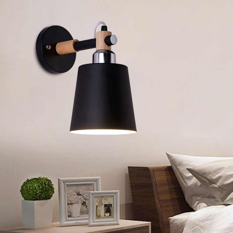 DecorBites™ Nordic Monochrome Rotatable Wall Lamp with Empire Shade, Ideal for Stairs