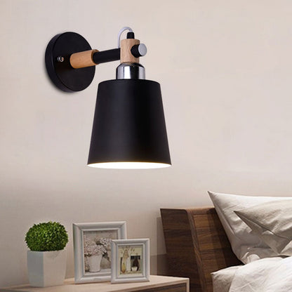 DecorBites™ Nordic Monochrome Rotatable Wall Lamp with Empire Shade, Ideal for Stairs