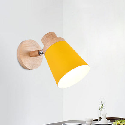 DecorBites™ Nordic Style Rotatable Wall Lamp for Baby Room with Coolie Shade and Metal Base