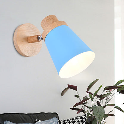DecorBites™ Nordic Style Rotatable Wall Lamp for Baby Room with Coolie Shade and Metal Base