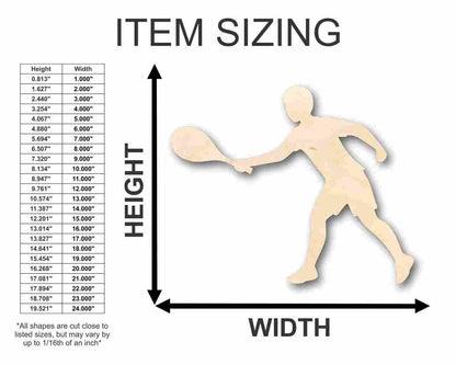 Unfinished Wood Tennis Shape - Sporting - Craft - up to 46" DIY