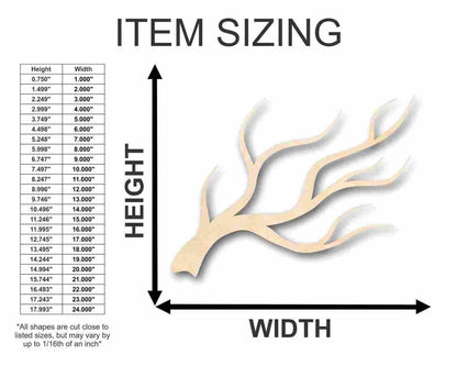 Unfinished Wood Tree Branch Shape - Fall - Winter - Craft - up to 46" DIY