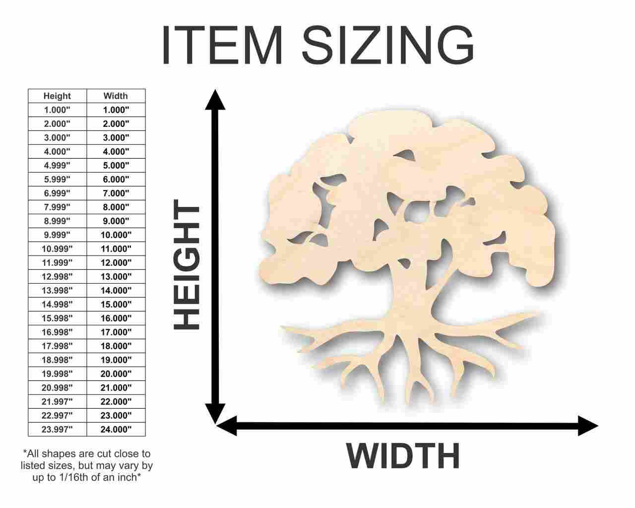 Unfinished Wood Tree of Life Shape - Nature - Trees - Craft - up to 46" DIY