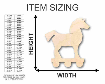 Unfinished Wood Trojan Horse Shape - Toy - Greek History - Craft - up to 46" DIY