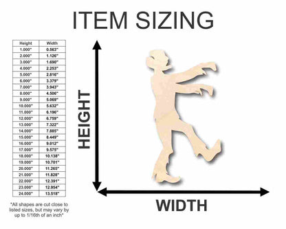 Unfinished Wood Zombie Monster Shape - Halloween - Craft - up to 46" DIY