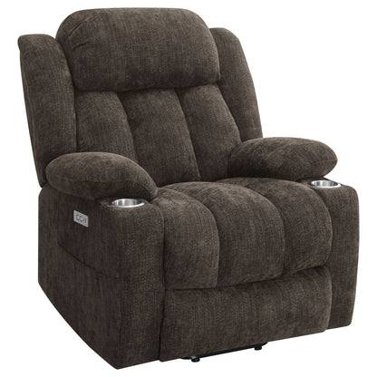 Beca - Upholstered Power Lift Recliner With Cupholders And USB Charging
