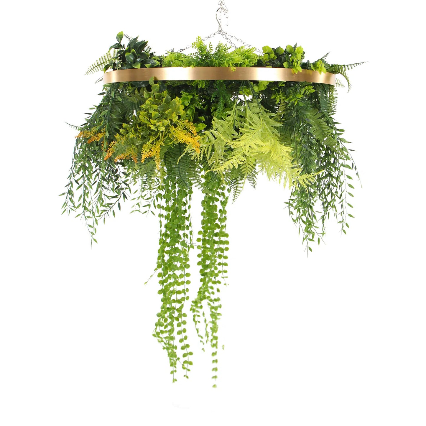 Imitation Gold Artificial Hanging Green Wall Disc 24in – Limited Edition – UV Resistant