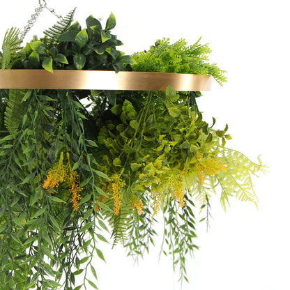Imitation Gold Artificial Hanging Green Wall Disc 24in – Limited Edition – UV Resistant