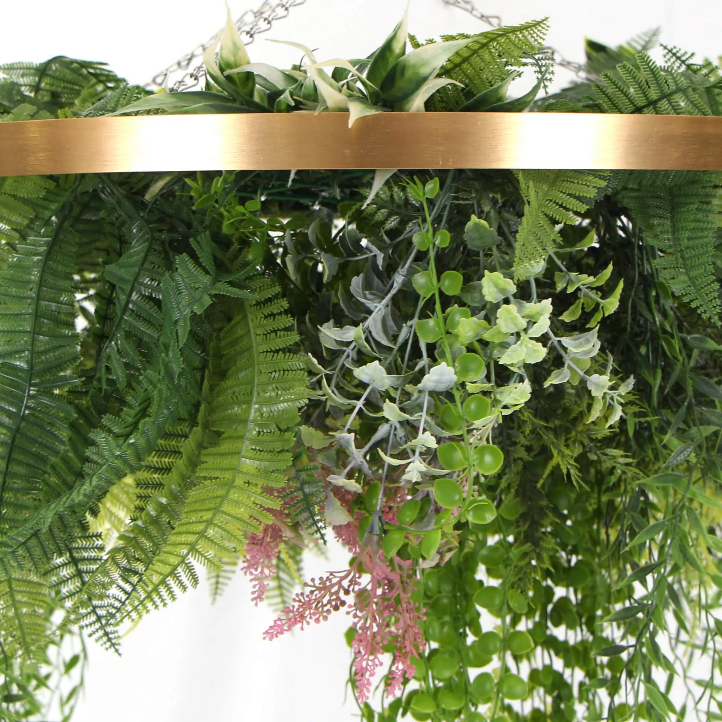 Imitation Gold Artificial Hanging Green Wall Disc 24in – Limited Edition – UV Resistant