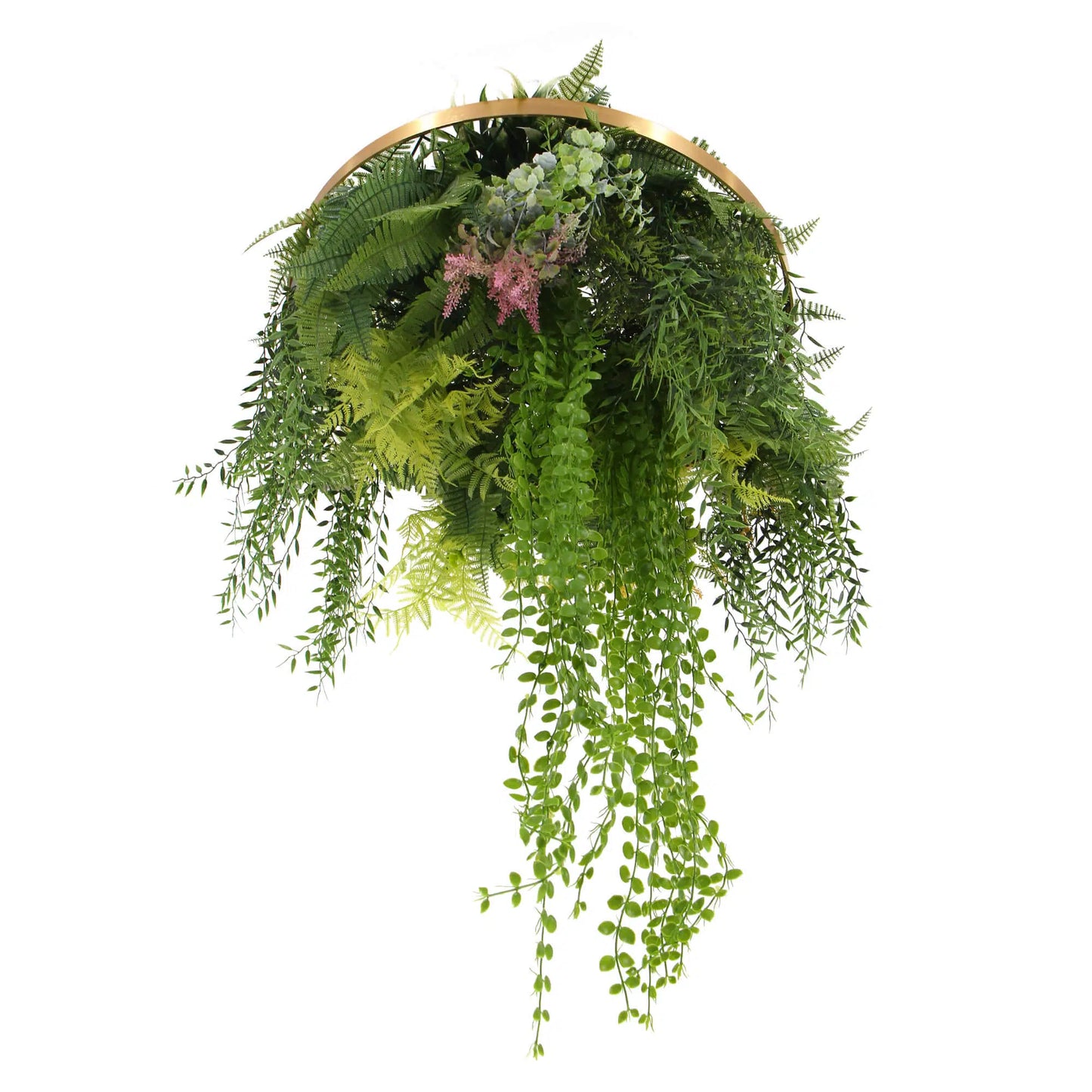 Imitation Gold Artificial Hanging Green Wall Disc 24in – Limited Edition – UV Resistant