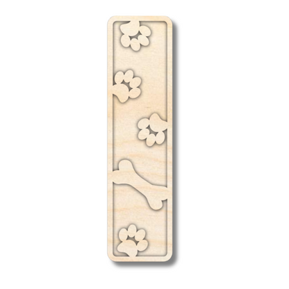 Unfinished Wood Layered Themed Letters | Paw Print | A-Z | 2 Piece | up to 24"